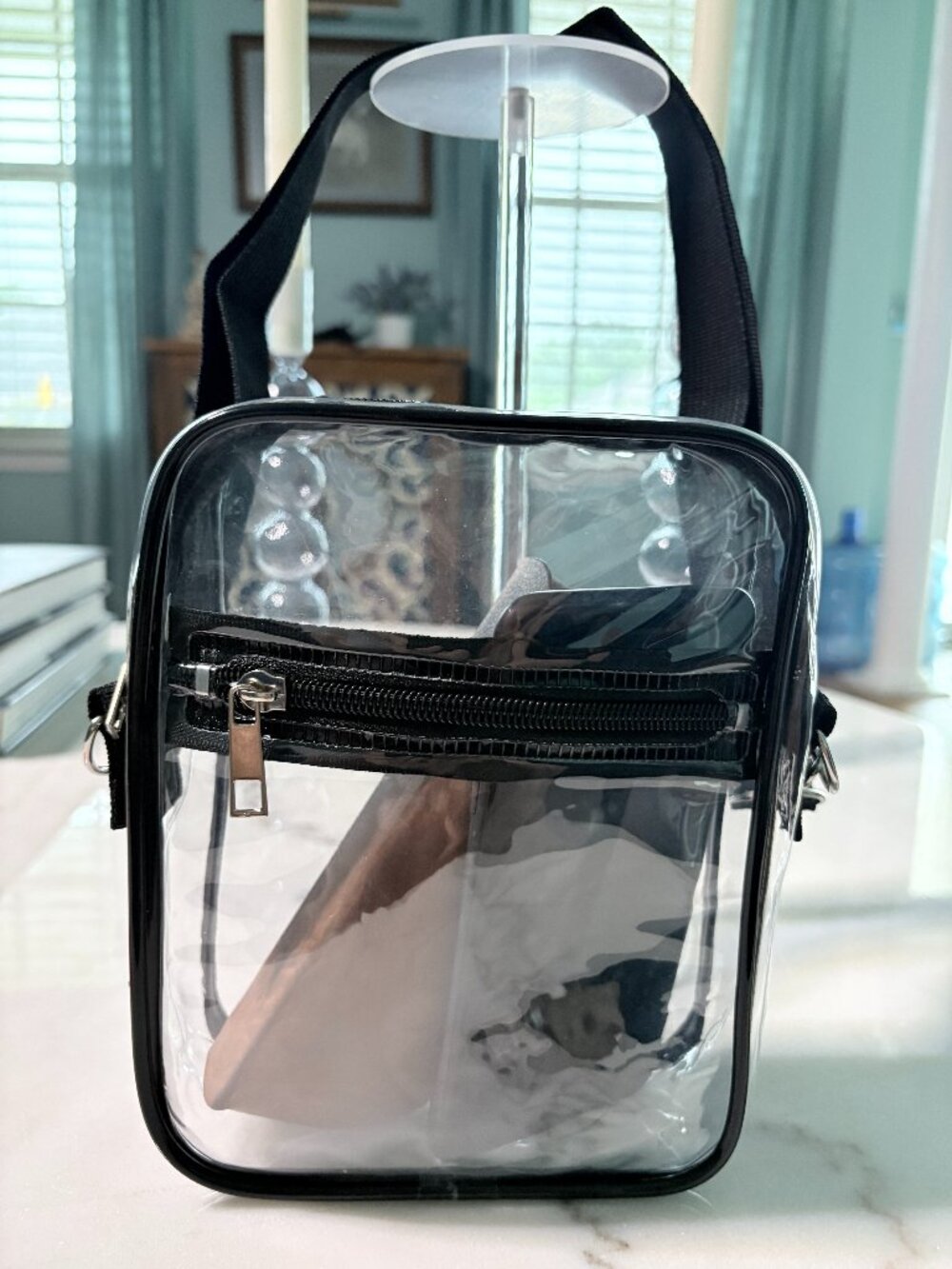 Jelly Bag | Clear Stadium/Event Crossbody Bag – Black Trim